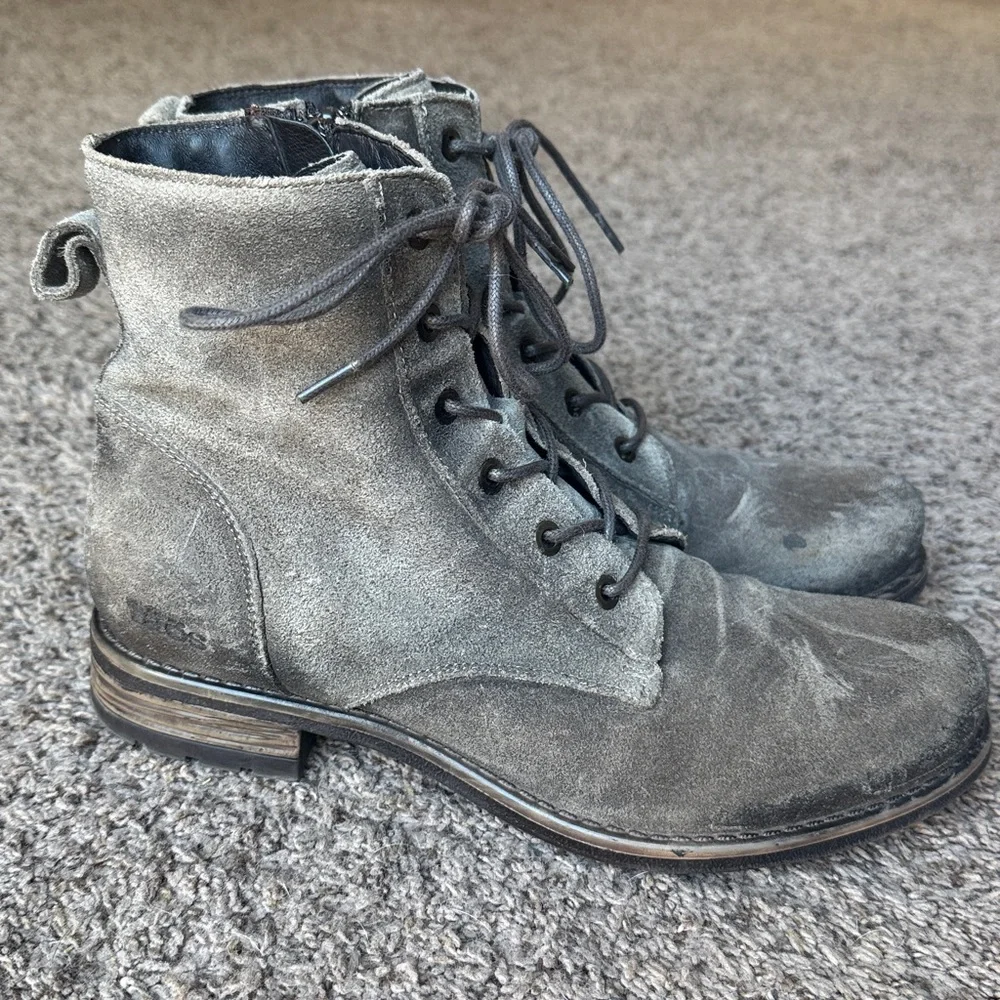 Taos distressed charcoal grey lace-up boots, women’s EU sz. 39/ US 8.5, perfect - Picture 2 of 11
